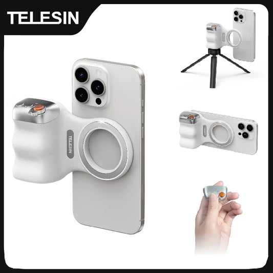 Magnetic Phone Camera Shoot Hand Grip Phone Holder Shooting Aid Remote Control Handle for Iphone HUAWEI SAMSUNG Phone