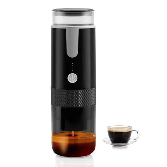New Compact Espresso Machine NEW Portable Mini Coffee Maker for Ground Coffee and Capsules - Convenient and Travel Friend
