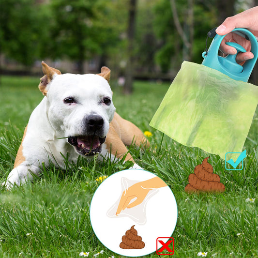 Ultimate Portable Dog Poop Scooper with Bag Dispenser - Easy Waste Cleanup for Dog Walkers, Attachable to Leash or Waist!