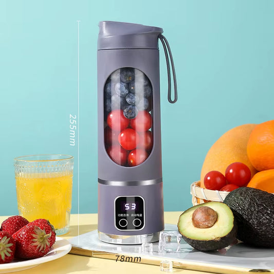 8-Blade USB Charging, Smoothie, Kitchen Ingredient Processor, Portable Juicer, 3-Speed Adjustable Multi-Function Mixer Juicer
