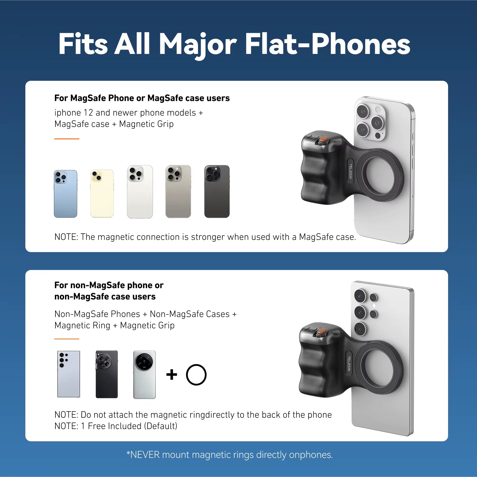 Magnetic Phone Camera Shoot Hand Grip Phone Holder Shooting Aid Remote Control Handle for Iphone HUAWEI SAMSUNG Phone