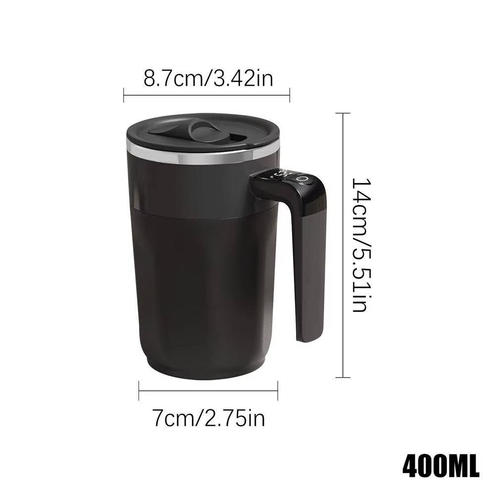Stainless Steel Automatic Stirring Coffee Mug Portable Safe Coffee Mug USB Rechargeable Automatic Magnetic Cup for Tea Milk