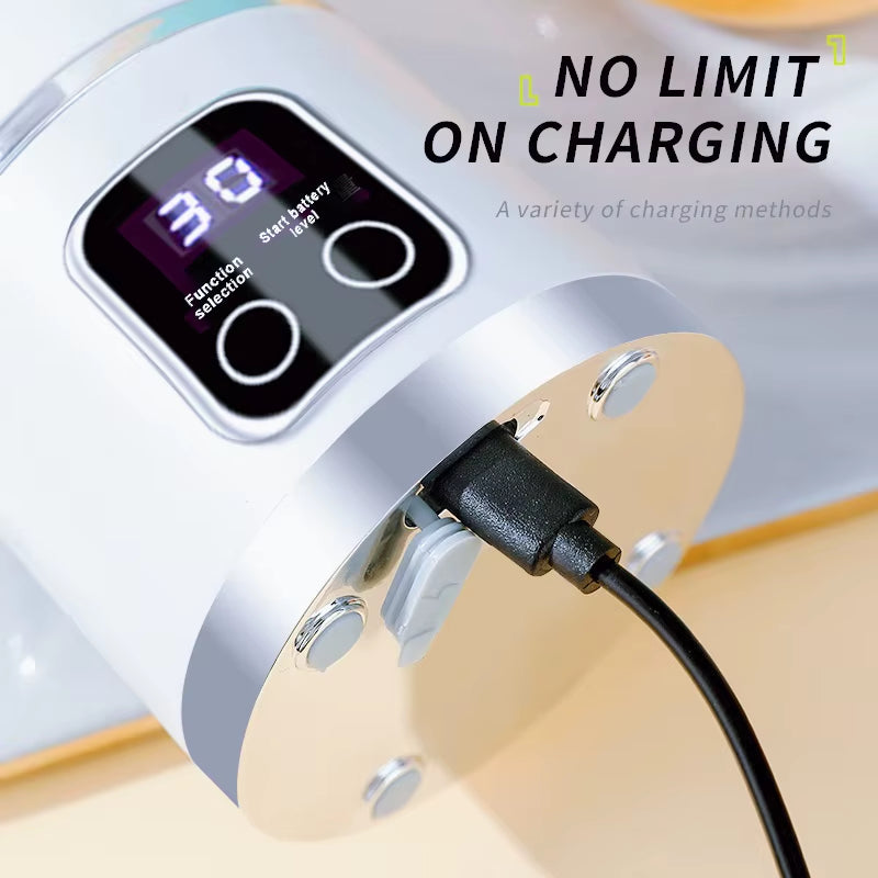 8-Blade USB Charging, Smoothie, Kitchen Ingredient Processor, Portable Juicer, 3-Speed Adjustable Multi-Function Mixer Juicer