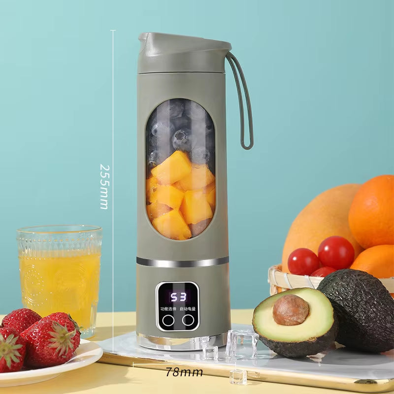 8-Blade USB Charging, Smoothie, Kitchen Ingredient Processor, Portable Juicer, 3-Speed Adjustable Multi-Function Mixer Juicer