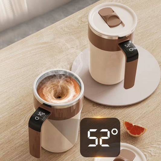 Stainless Steel Automatic Stirring Coffee Mug Portable Safe Coffee Mug USB Rechargeable Automatic Magnetic Cup for Tea Milk