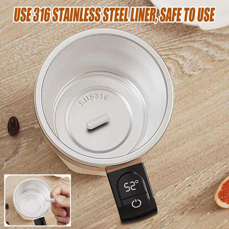 Stainless Steel Automatic Stirring Coffee Mug Portable Safe Coffee Mug USB Rechargeable Automatic Magnetic Cup for Tea Milk